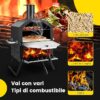 Forno per Pizza a Legna Portatile COSTWAY