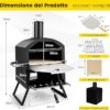Forno per Pizza a Legna Portatile COSTWAY