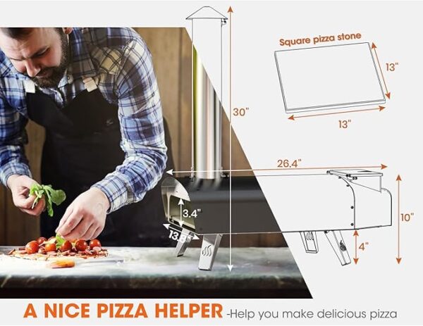Forno per Pizza a Legna Portatile Mimiuo