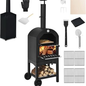 Forno per Pizza a Legna Portatile COSTWAY