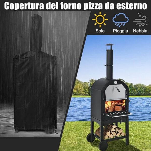 Forno per Pizza a Legna Portatile COSTWAY