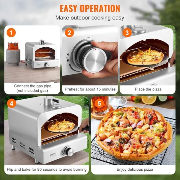 Forno per Pizza da Esterno Portatile VEVOR