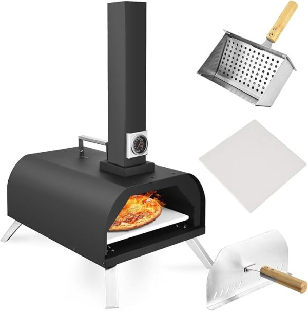 Forno per Pizza a Legna Portatile 12 Pollici