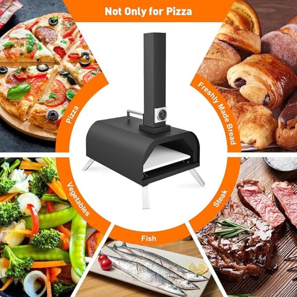 Forno per Pizza a Legna Portatile 12 Pollici