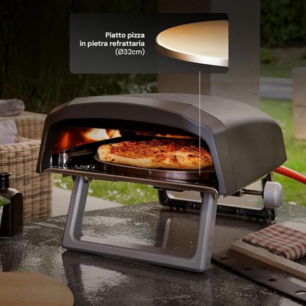 Forno Pizza a Gas con Piatto Rotante 360 Gradi Avilia