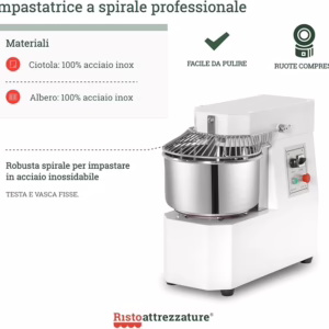 Impastatrice a Spirale per Pizza Ristoattrezzature